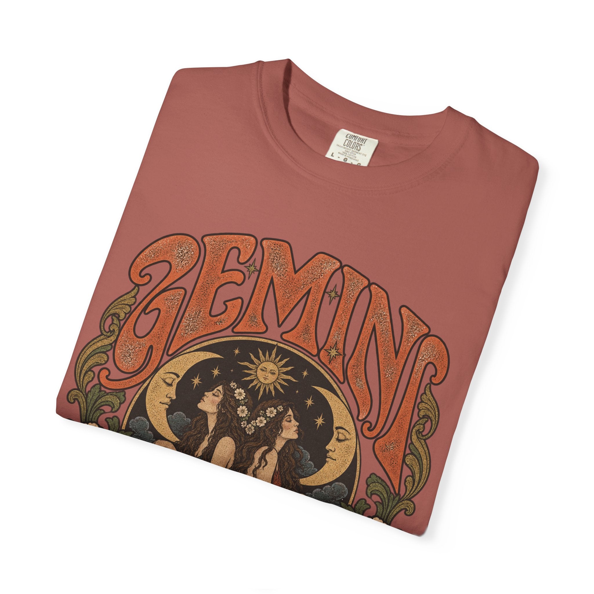 Gemini Zodiac T-Shirt — Vintage Astrological Graphic Tee