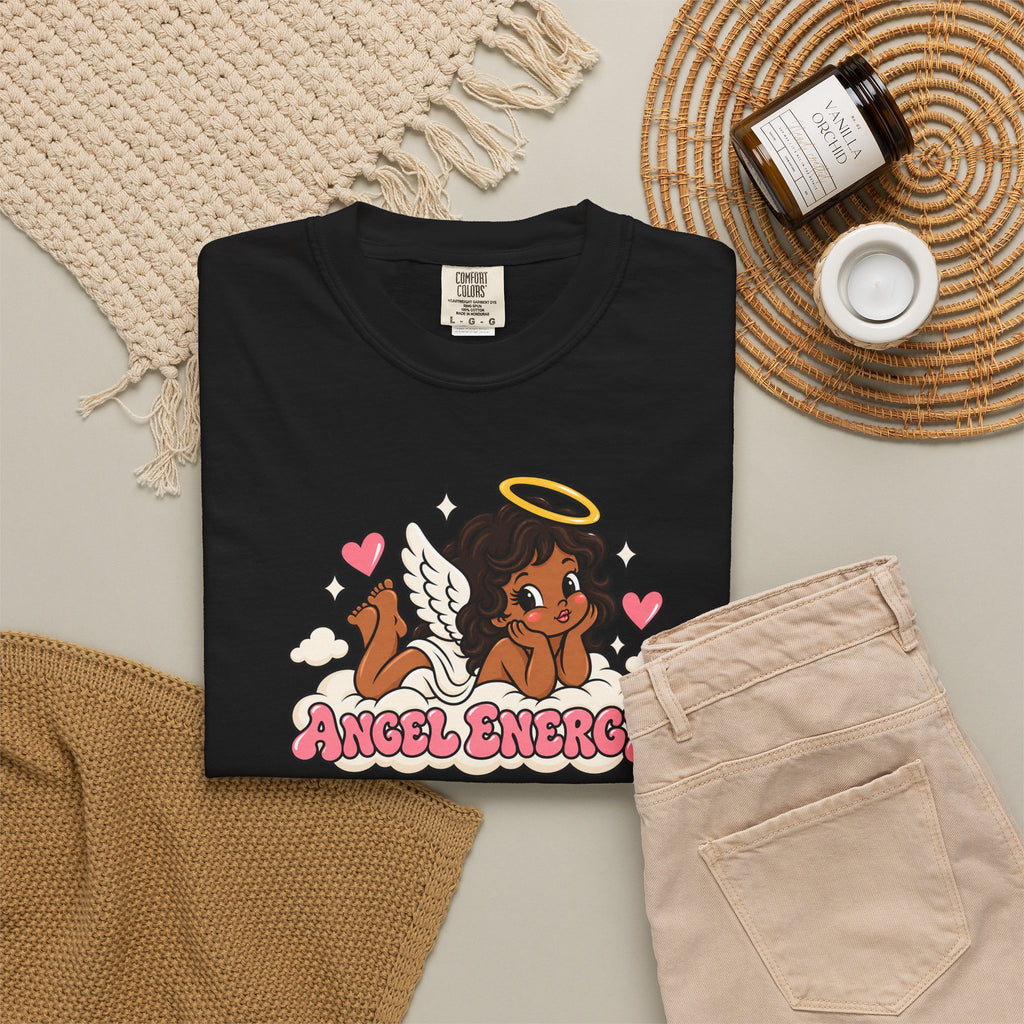 Angel Energy T-Shirt — Cute Retro Angel Graphic Tee