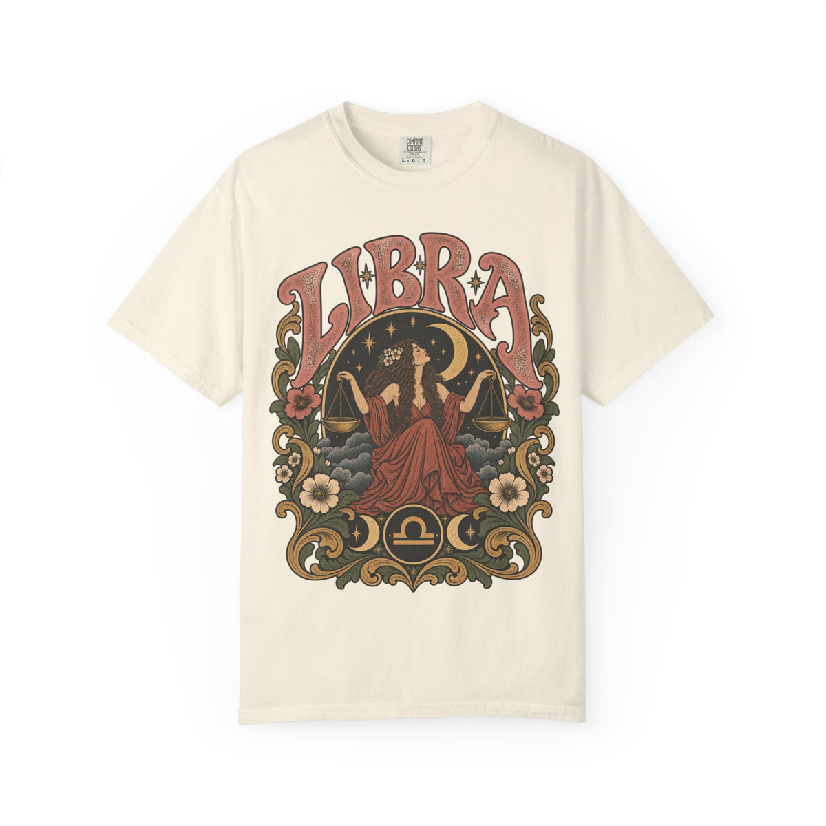 Vintage Libra Zodiac Tee — Retro Celestial Astrology T-Shirt