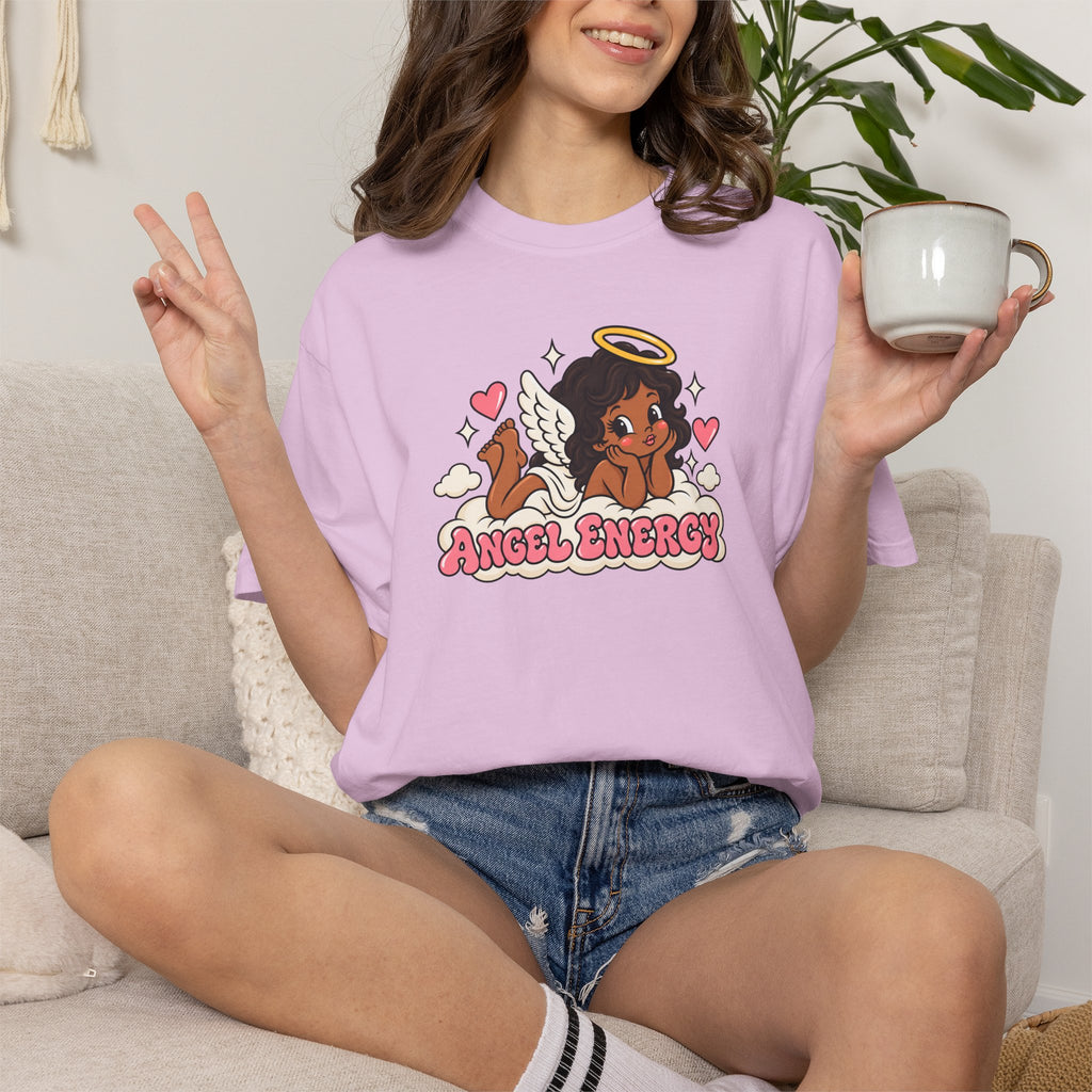 Angel Energy T-Shirt — Cute Retro Angel Graphic Tee