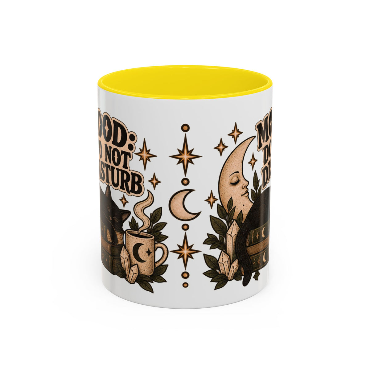 Mood: Do Not Disturb Mug — Sleepy Cat & Moon Ceramic Coffee Mug
