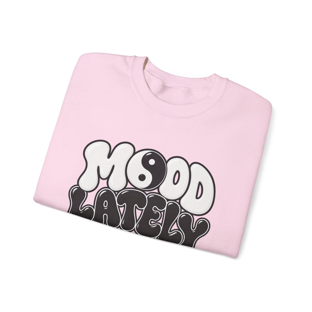 Crewneck Sweatshirt "Mood Lately" Retro Yin Yang Graphic