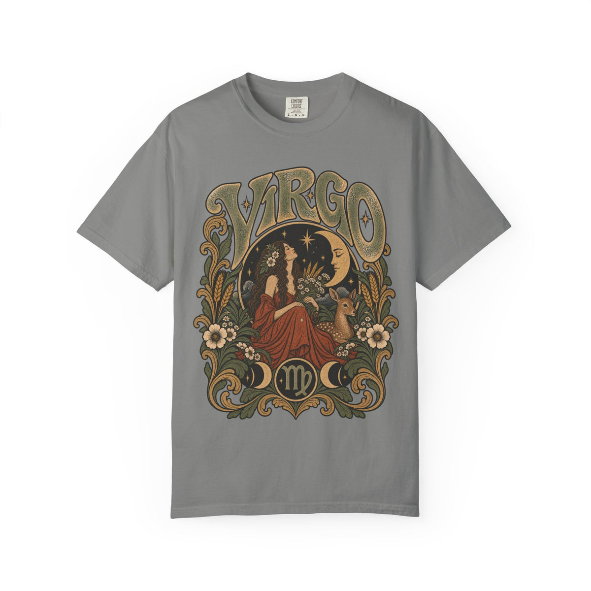 Vintage Virgo Zodiac Tee — Retro Celestial Astrology T-Shirt