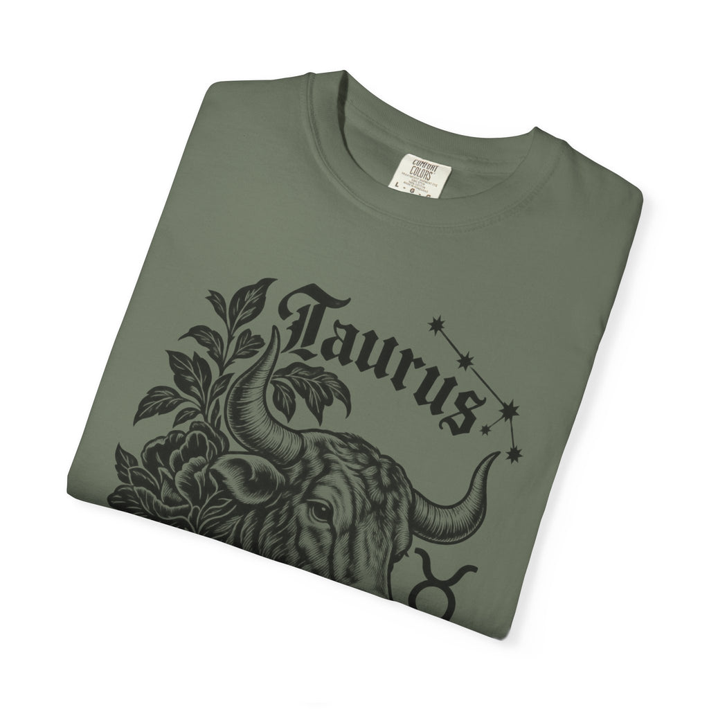 Taurus Zodiac T-Shirt — Floral Bull Astrology Tee