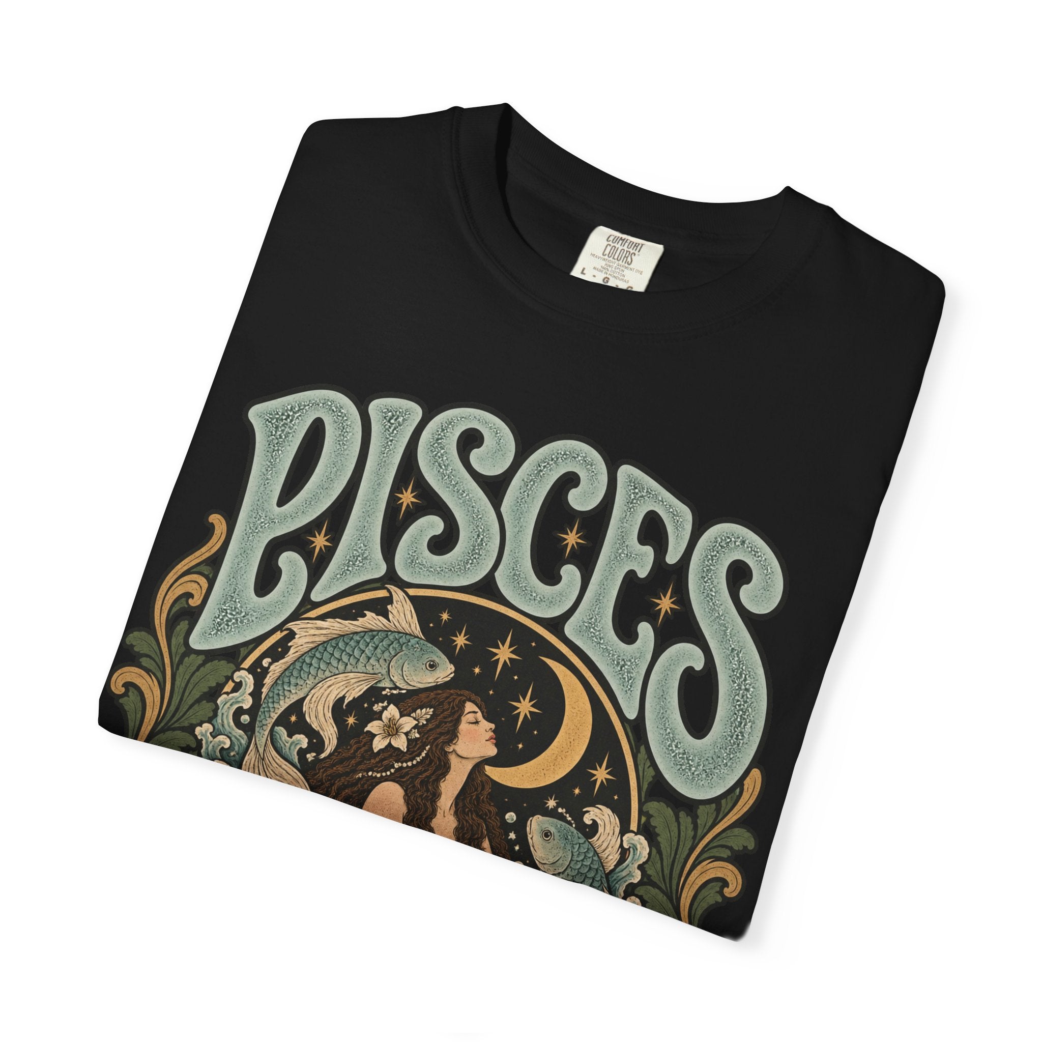 Pisces Zodiac T-Shirt — Retro Astrological Artwork