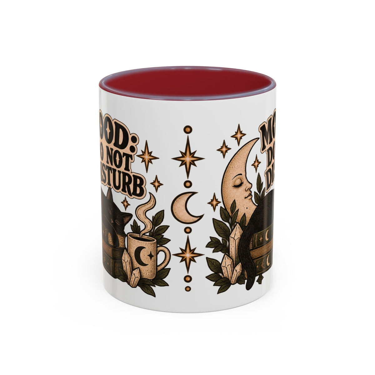 Mood: Do Not Disturb Mug — Sleepy Cat & Moon Ceramic Coffee Mug