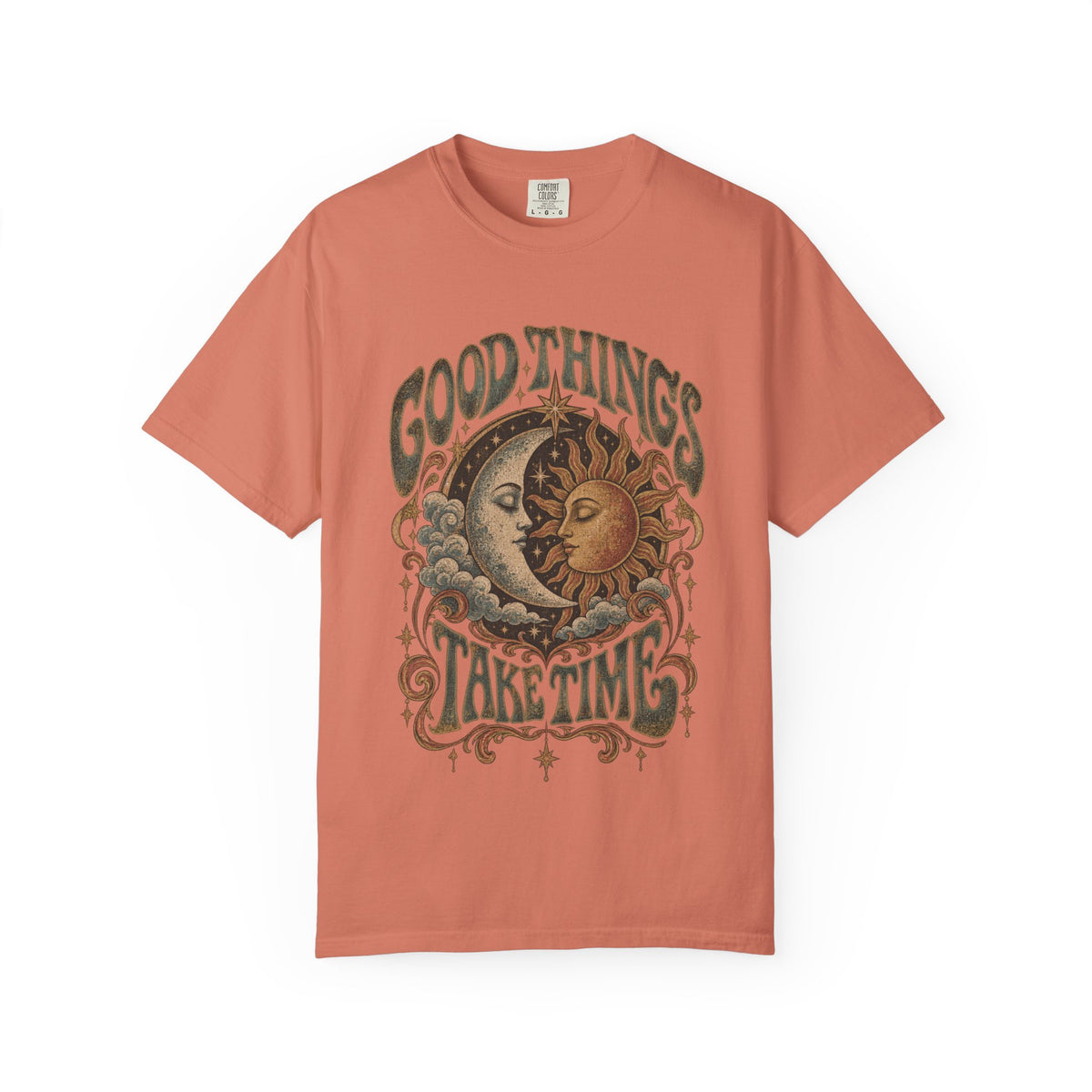 Good Things Take Time Tee — Vintage Sun & Moon Graphic T-Shirt