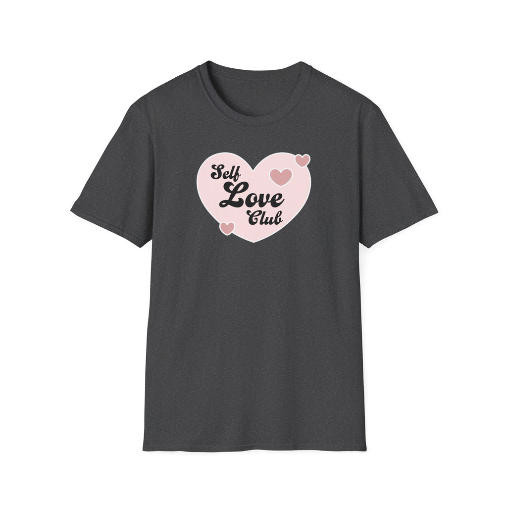 Self Love Club T-Shirt — Pink Heart Graphic Tee for Women & Teens
