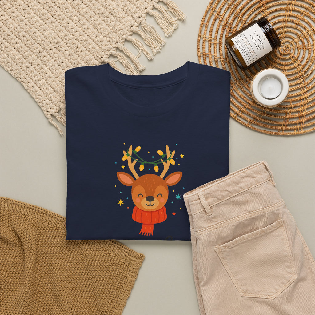 Joyful Reindeer Tee – Cute Holiday Christmas Shirt