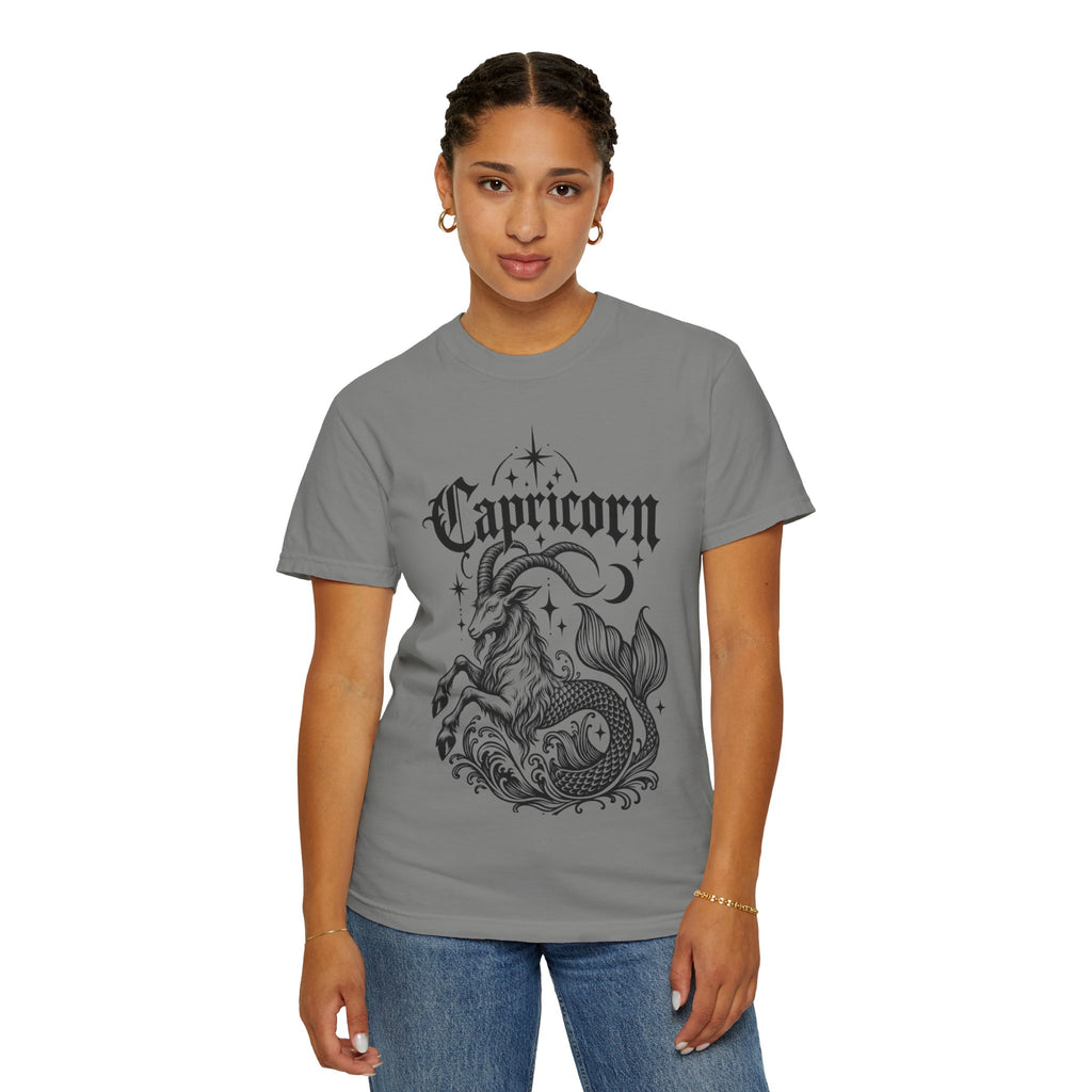 Capricorn Zodiac T-Shirt — Mystical Goat-Fish Astrology Tee
