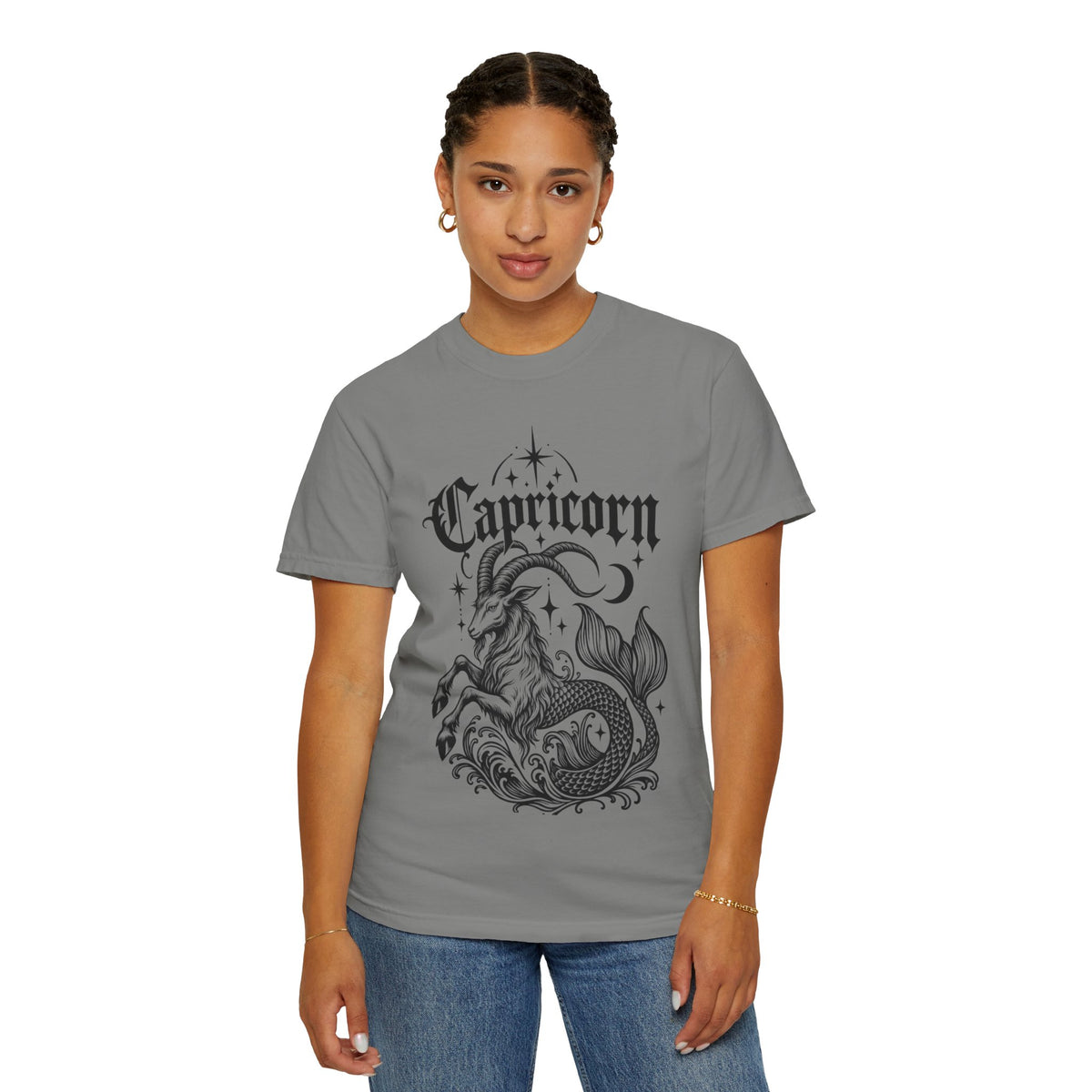 Capricorn Zodiac T-Shirt — Mystical Goat-Fish Astrology Tee