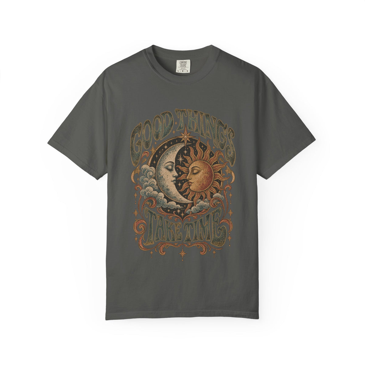 Good Things Take Time Tee — Vintage Sun & Moon Graphic T-Shirt