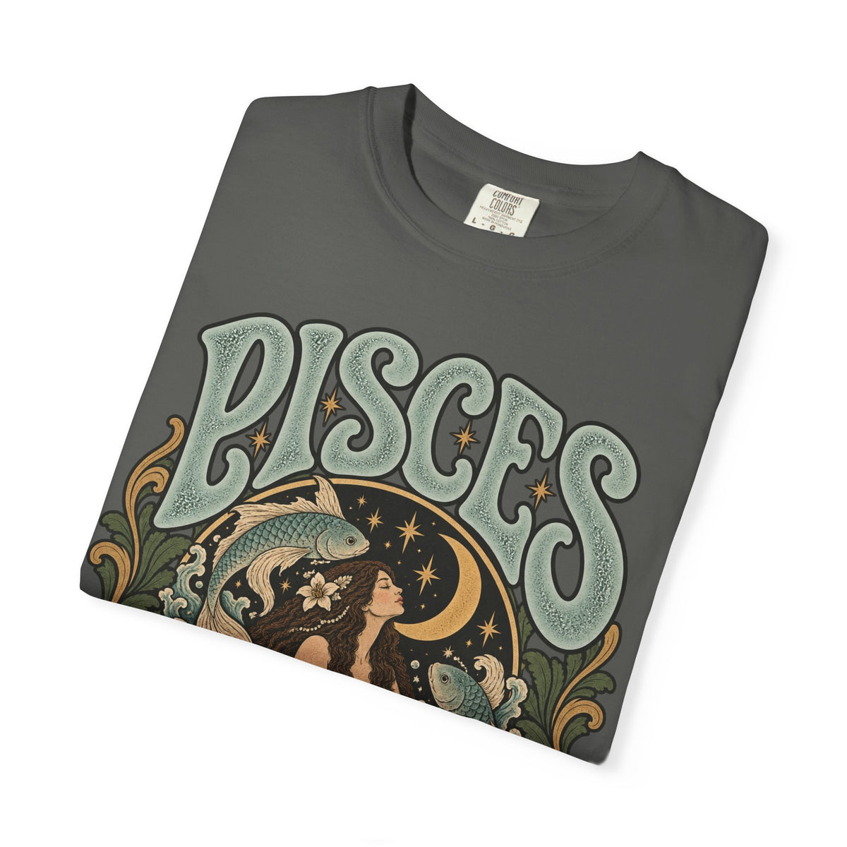 Pisces Zodiac T-Shirt — Retro Astrological Artwork