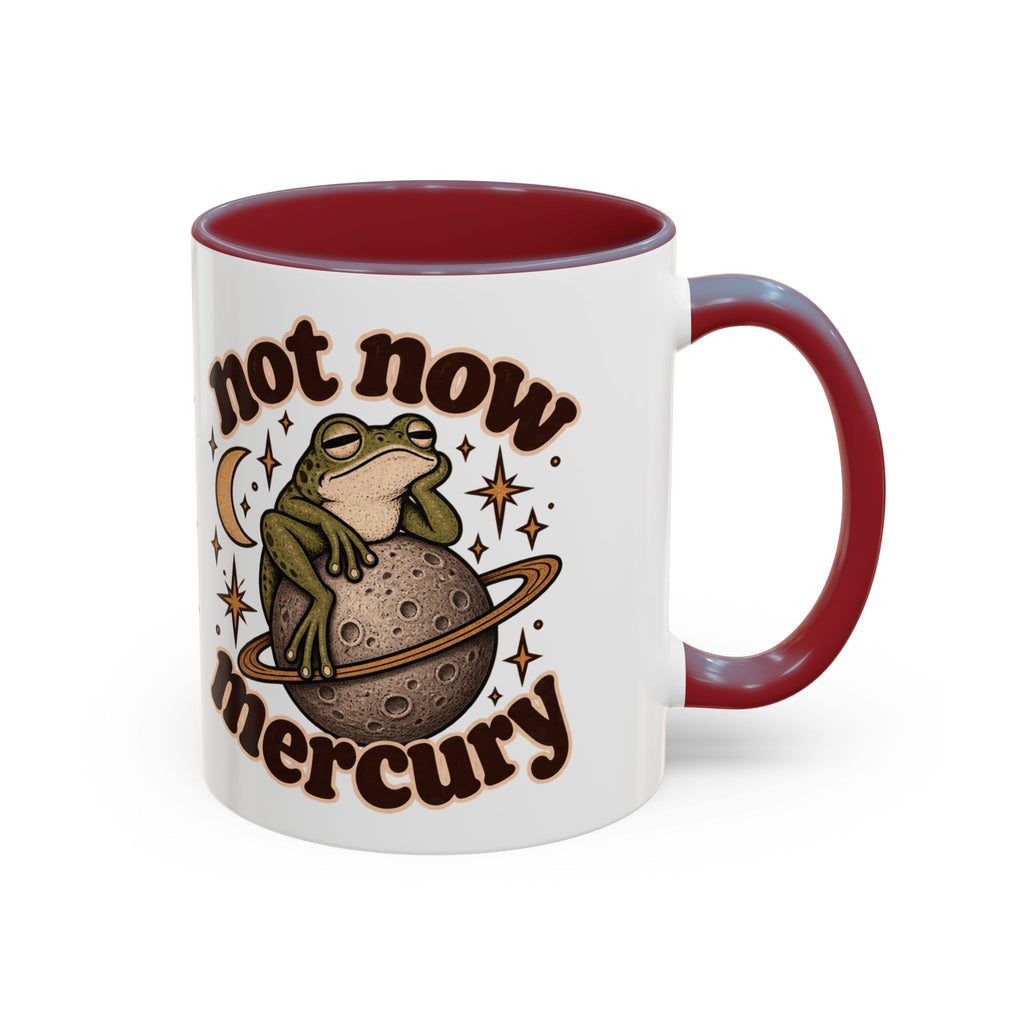 Not Now Mercury Mug — Retro Frog & Planet Ceramic Coffee Mug