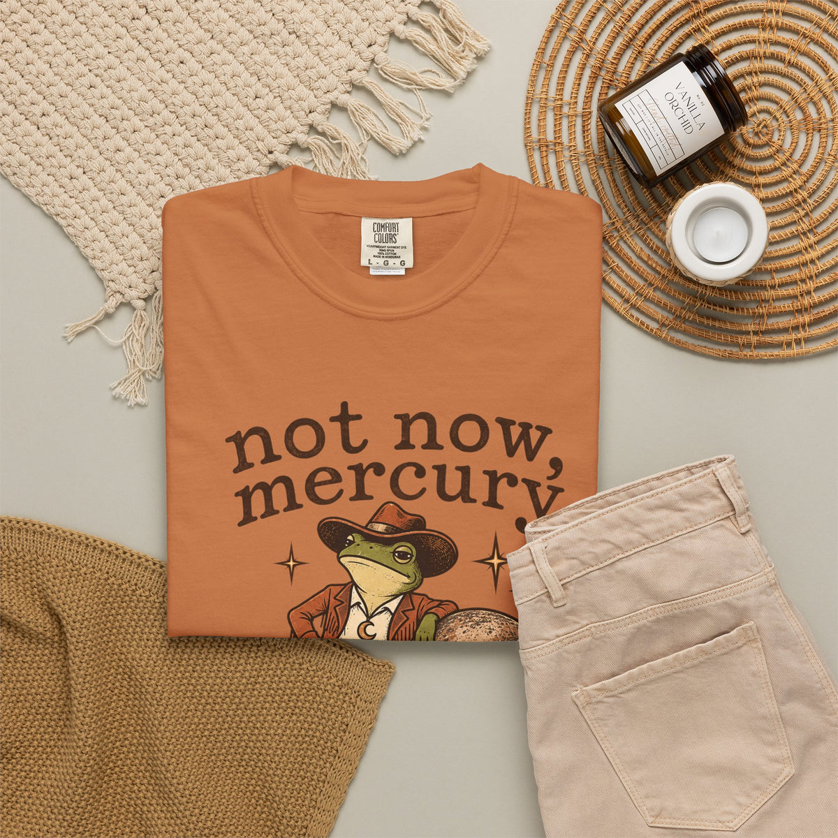 Not Now Mercury Tee — Mercury Retrograde Astrology Graphic T-Shirt