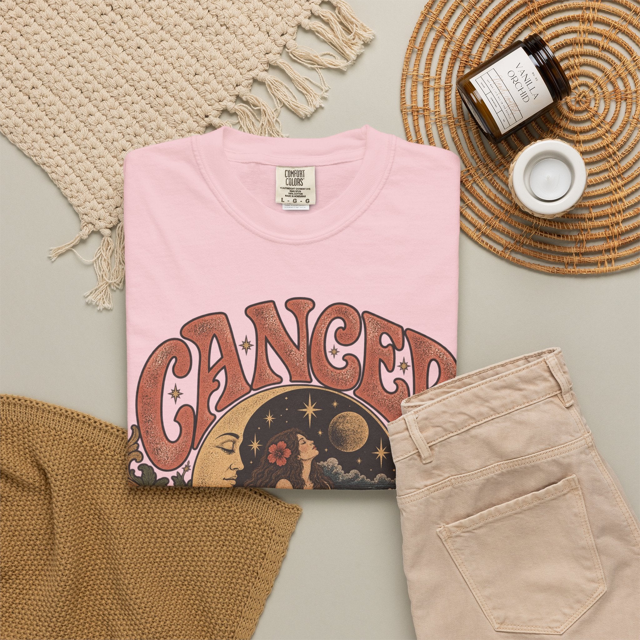 Cancer Zodiac T‑Shirt — Vintage Astrology Tee (Cancer Zodiac Sign)