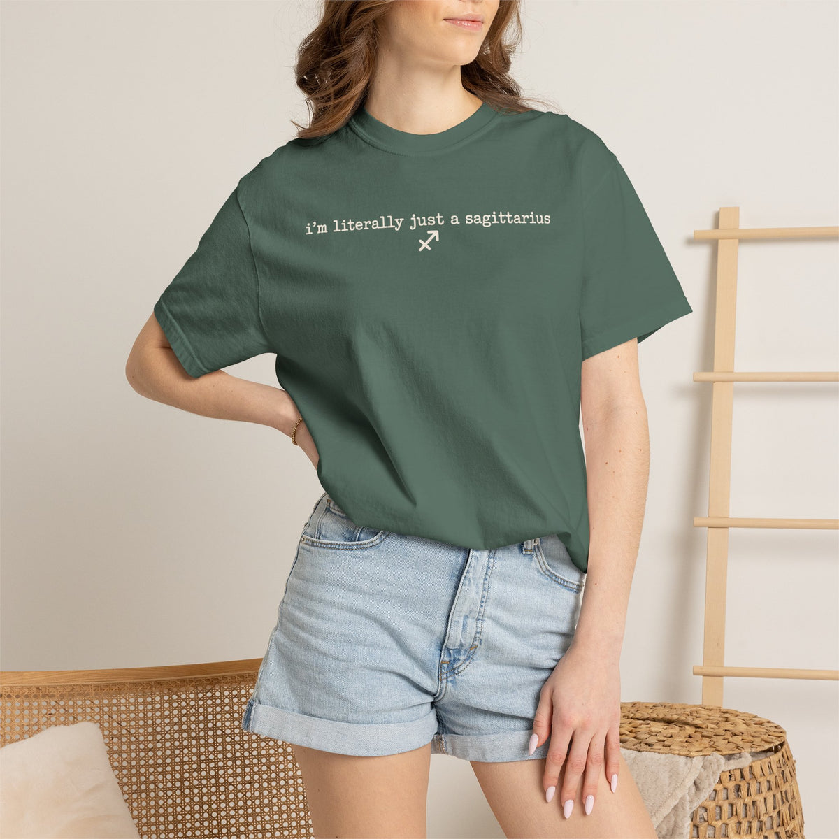 I'm Literally Just a Sagittarius Garment-Dyed T-Shirt
