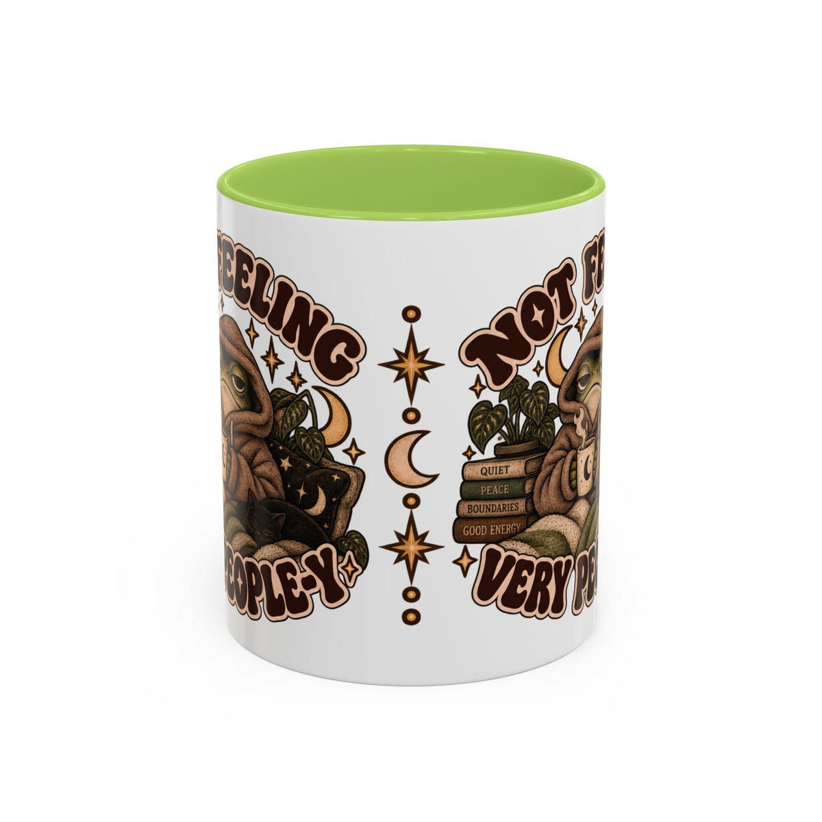 Not Feeling Very Peopley Mug — Cozy Frog Introvert Ceramic Coffee Mug