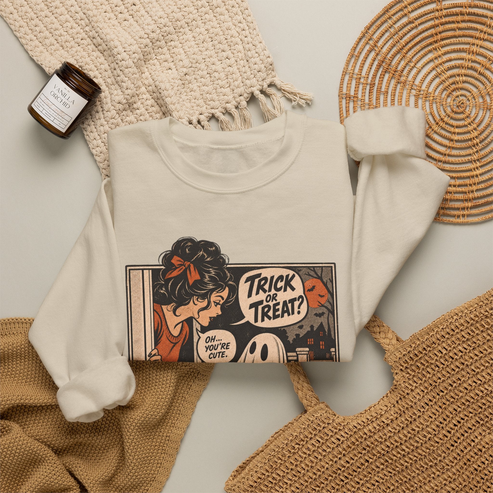 Trick or Treat Comic Sweatshirt