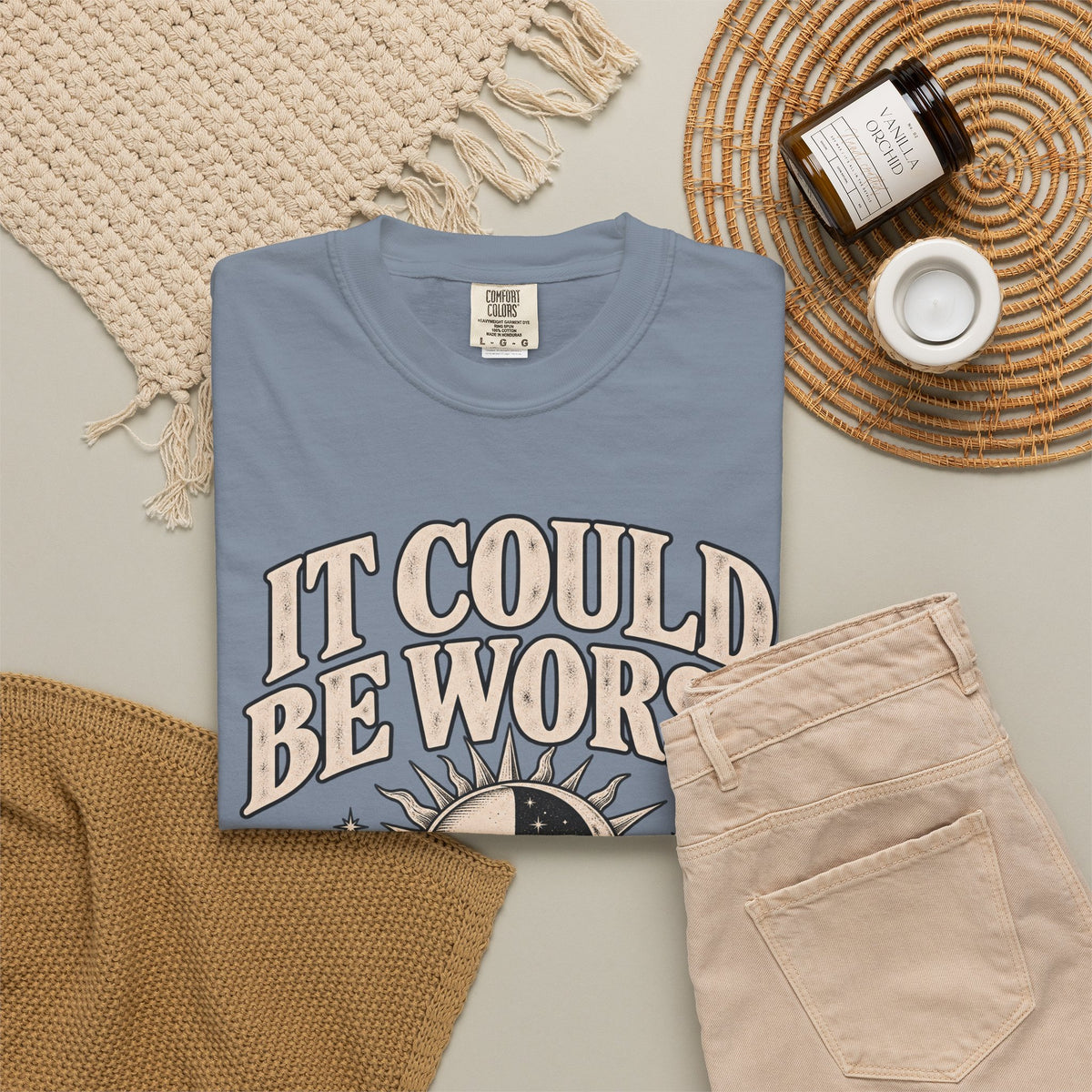 It Could Be Worse Tee — Vintage Sun & Moon Graphic T-Shirt