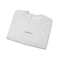 Clock It Crewneck — Minimal Text Graphic Sweatshirt
