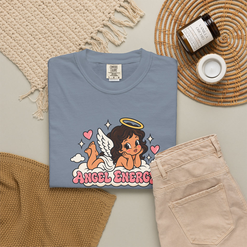 Angel Energy T-Shirt — Cute Retro Angel Graphic Tee