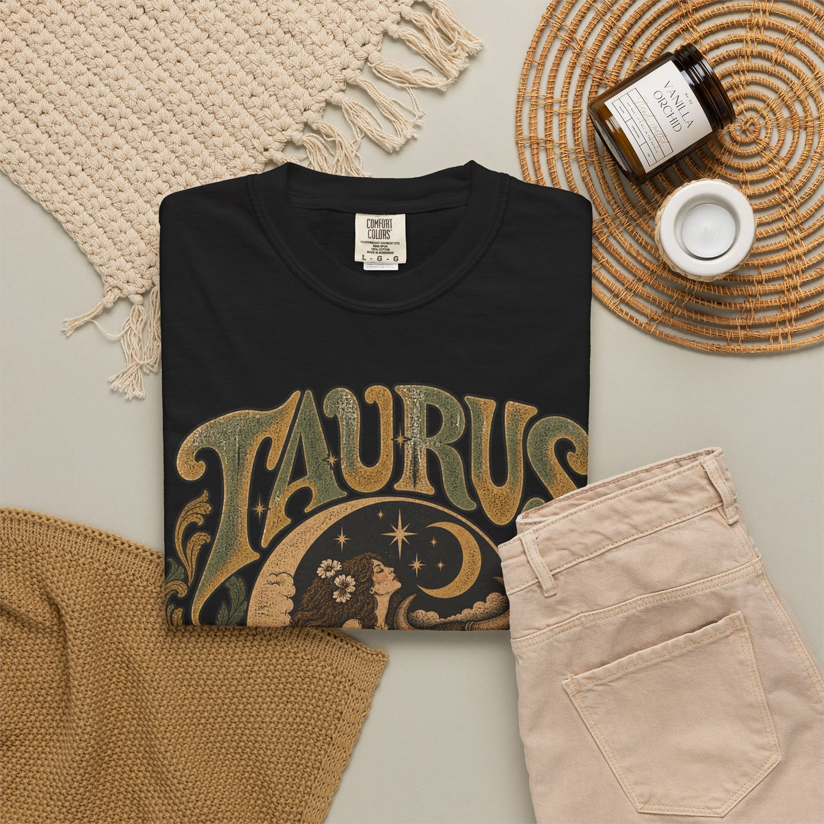 Taurus Zodiac T‑Shirt — Vintage Astrological Bull Graphic