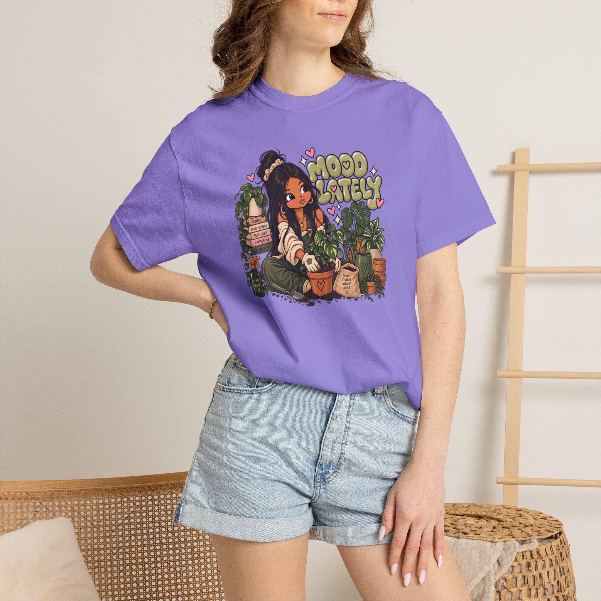 Plant Lady T-Shirt — 'Plant Baby' Cute Girl with Houseplants Graphic Tee