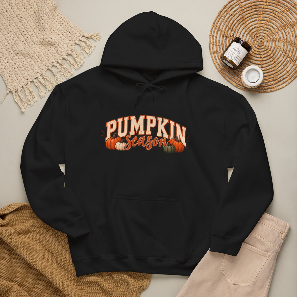 Pumpkin Season Hoodie — Autumn Pumpkin Graphic Sweatshirt