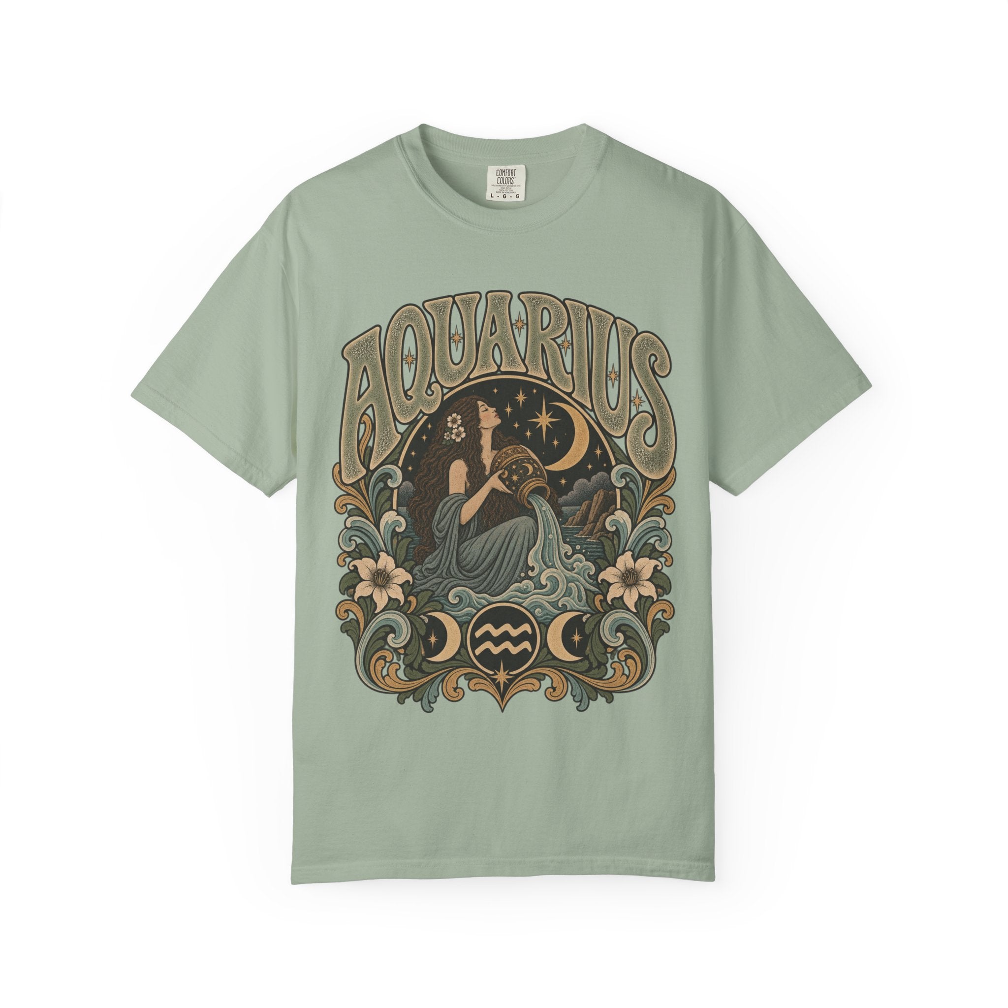 Aquarius Zodiac T-Shirt — Vintage Astrological Sign Tee