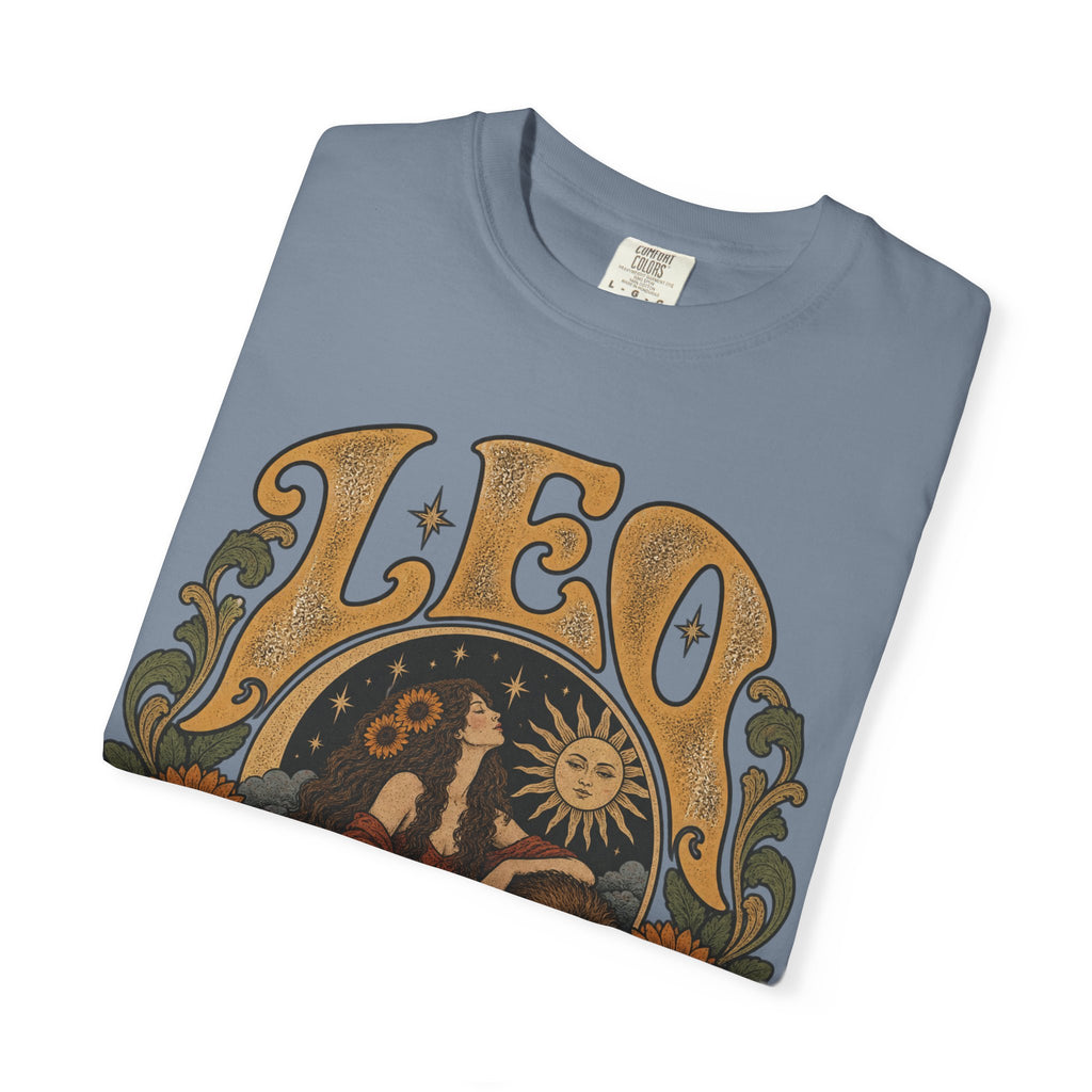 Leo Zodiac T-Shirt — Vintage Astrology Lion Graphic