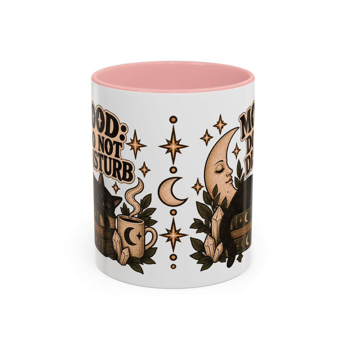 Mood: Do Not Disturb Mug — Sleepy Cat & Moon Ceramic Coffee Mug
