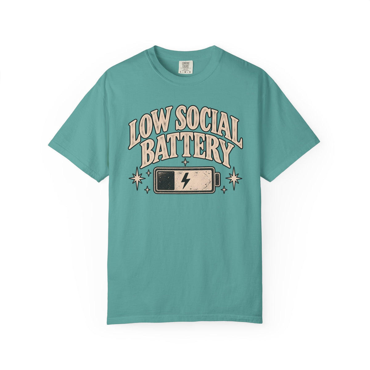 Low Social Battery Tee — Funny Introvert Graphic T-Shirt