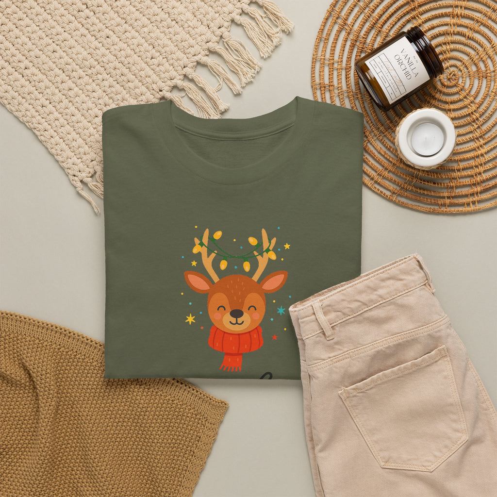 Joyful Reindeer Tee – Cute Holiday Christmas Shirt