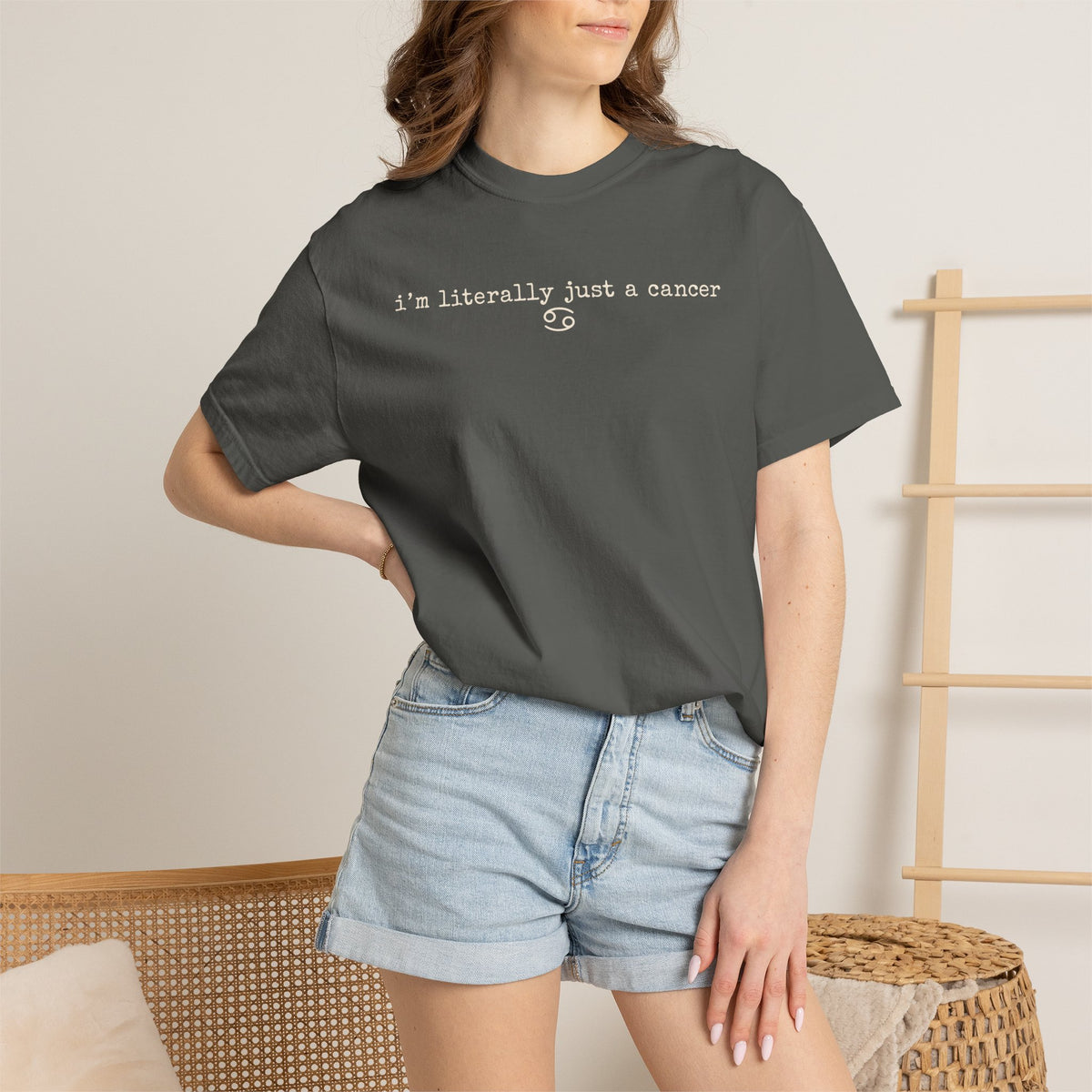 "I'm Literally Just a Cancer" Zodiac Tee