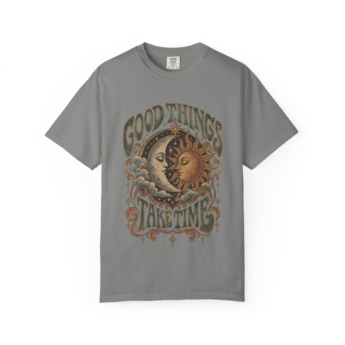 Good Things Take Time Tee — Vintage Sun & Moon Graphic T-Shirt