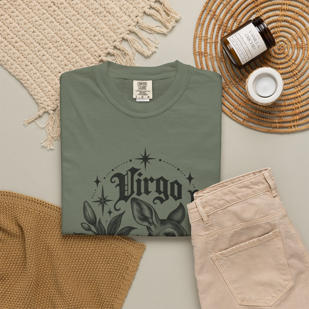 Virgo Zodiac T-Shirt — 'Virgo ' Floral Deer Astrology Tee