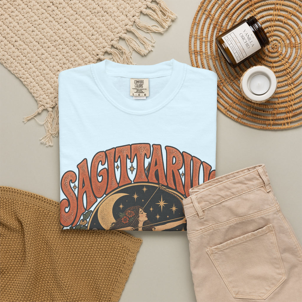 Sagittarius Zodiac T-Shirt — Retro Astrology Archer Design