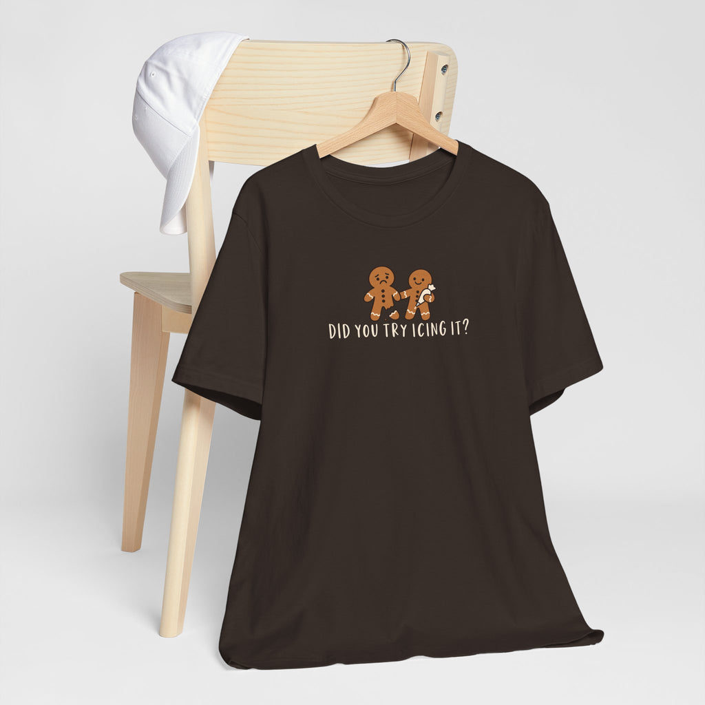 Gingerbread Couple Tee – "Did You Try Icing It?" Holiday Christmas Shirt