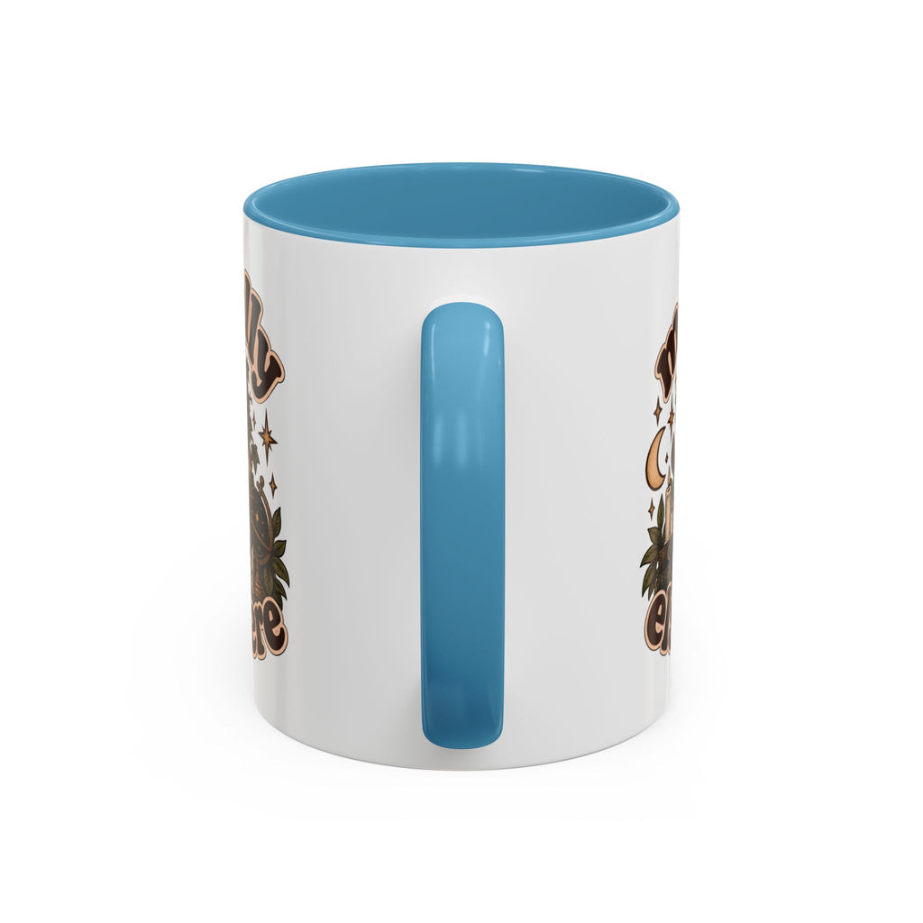 Mentally Elsewhere Mug — Black Cat Celestial Ceramic Coffee Mug