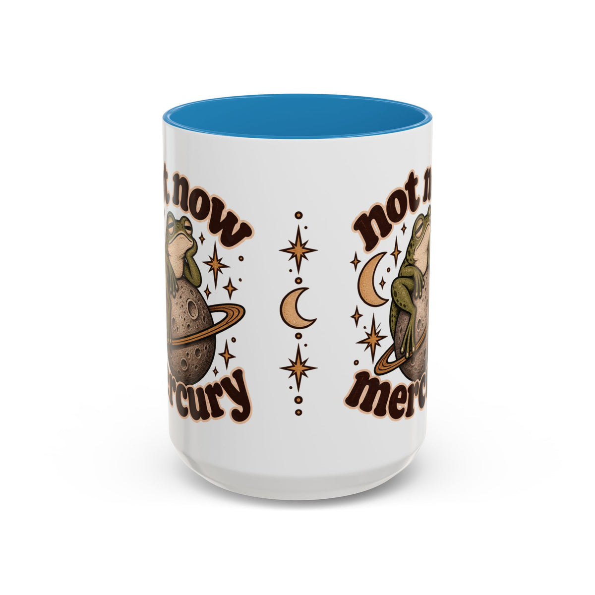 Not Now Mercury Mug — Retro Frog & Planet Ceramic Coffee Mug