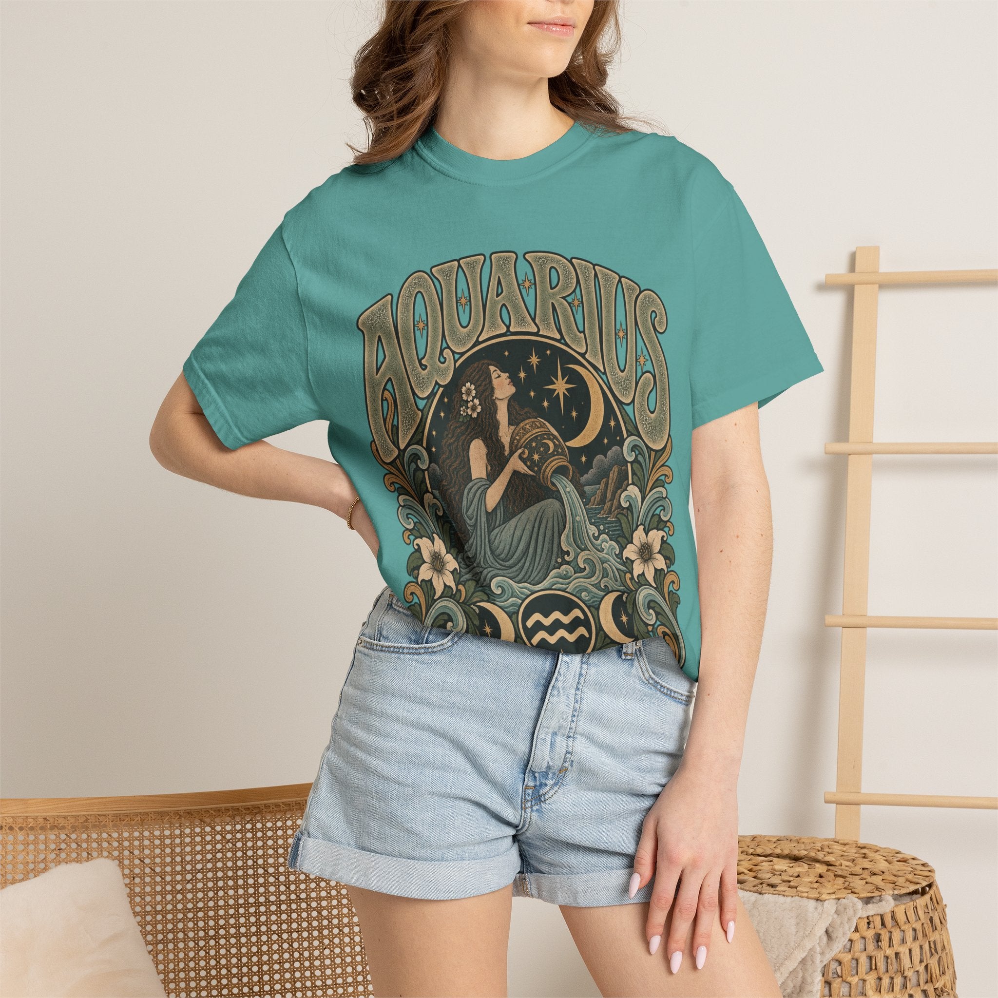 Aquarius Zodiac T-Shirt — Vintage Astrological Sign Tee