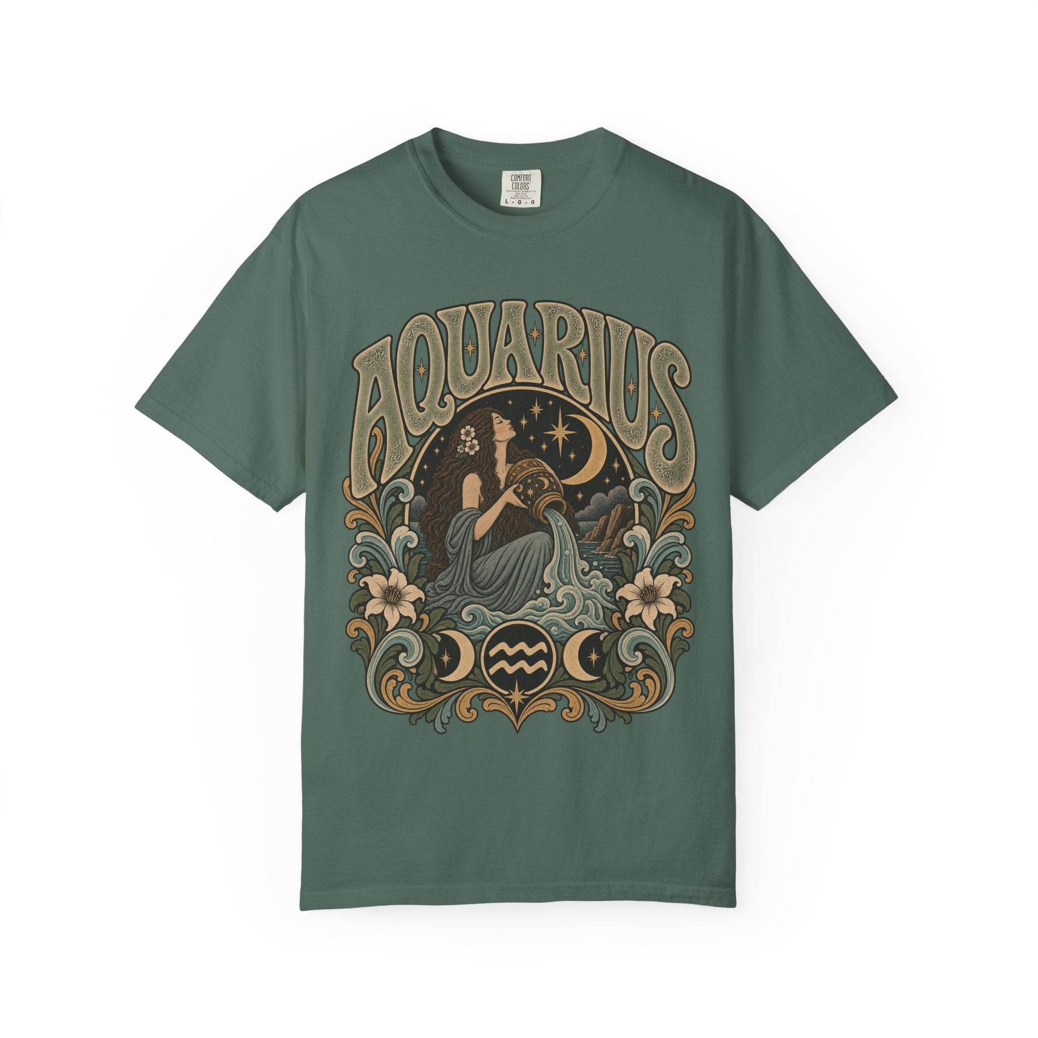 Aquarius Zodiac T-Shirt — Vintage Astrological Sign Tee