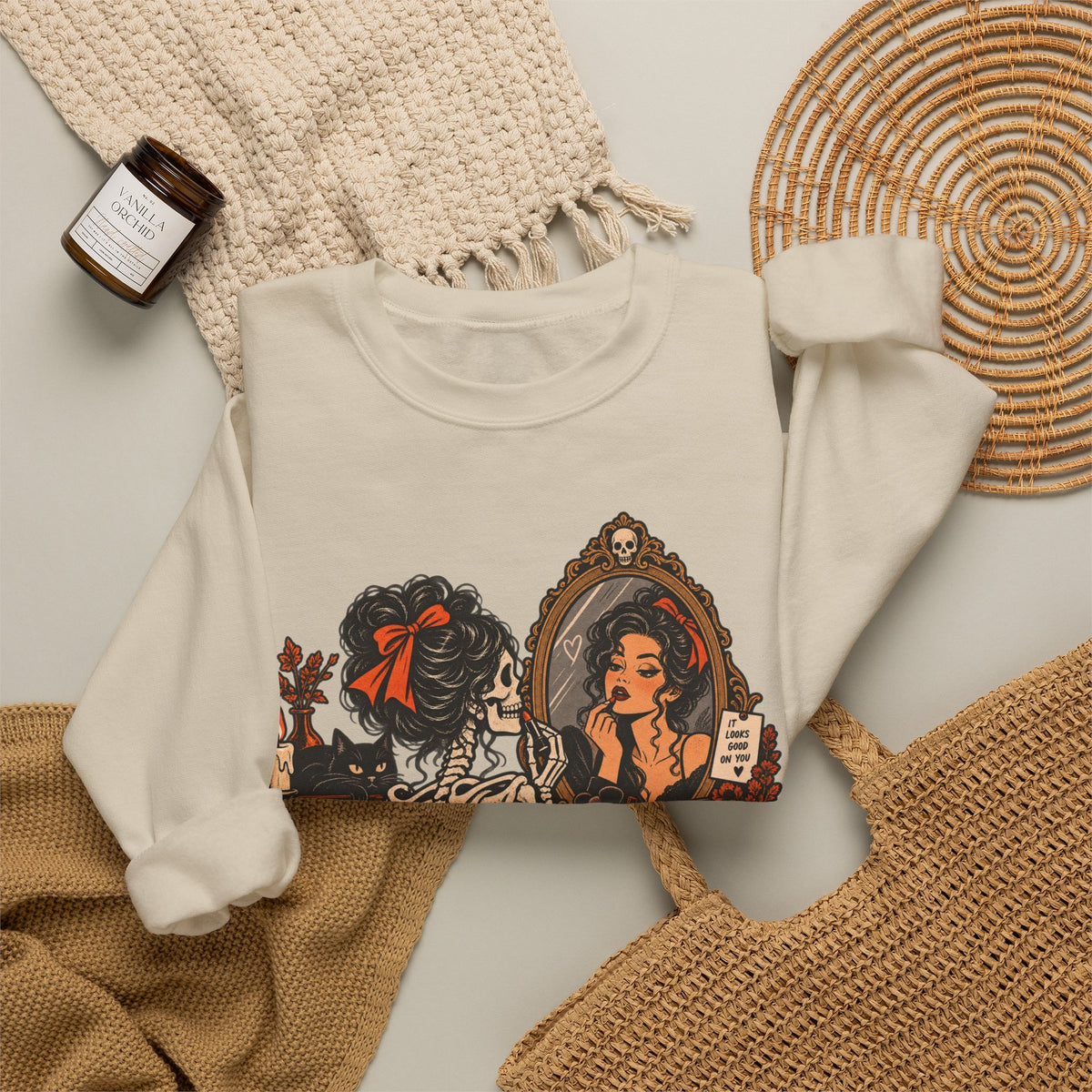 Skeleton Makeup Sweatshirt