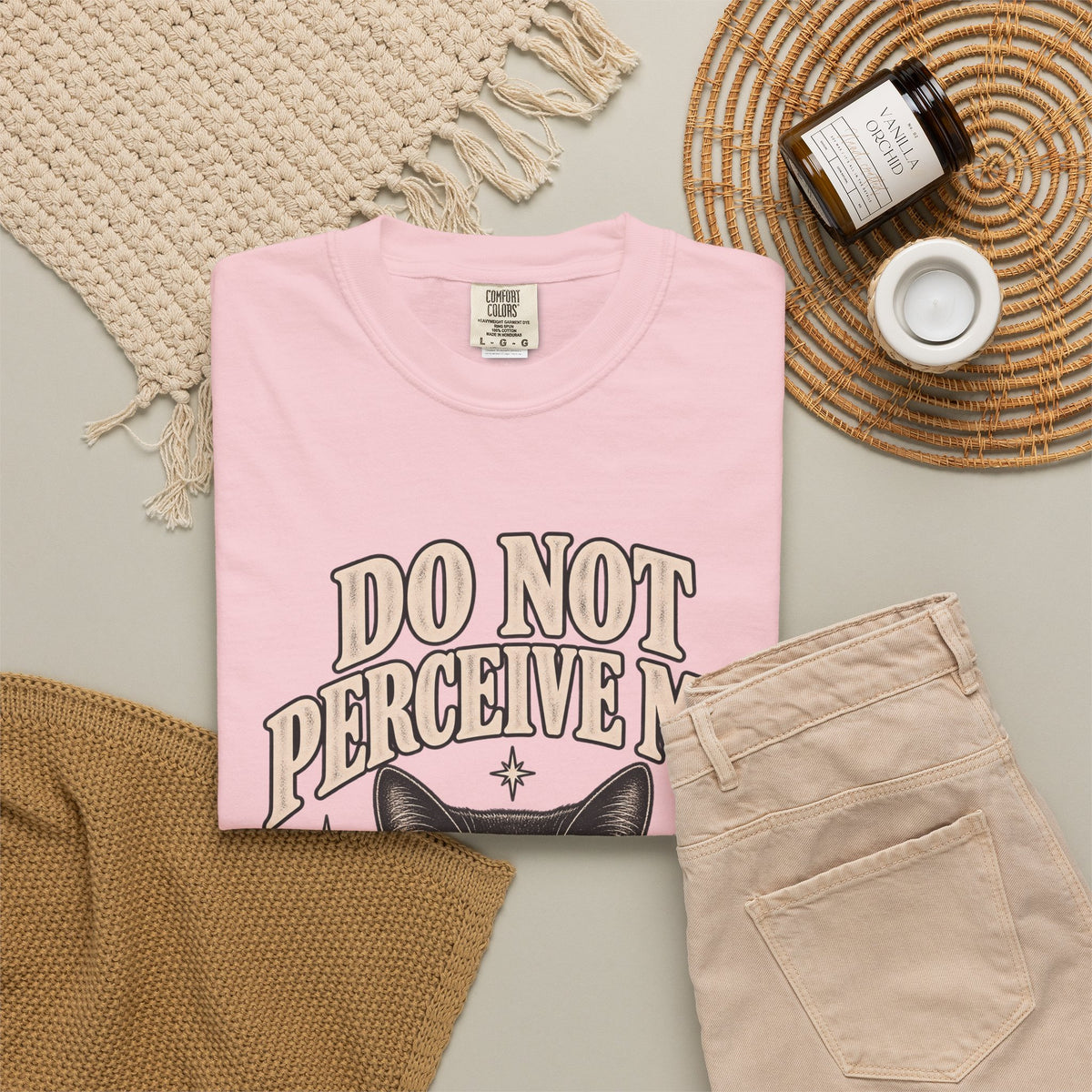 Do Not Perceive Me Tee — Funny Black Cat Introvert T-Shirt