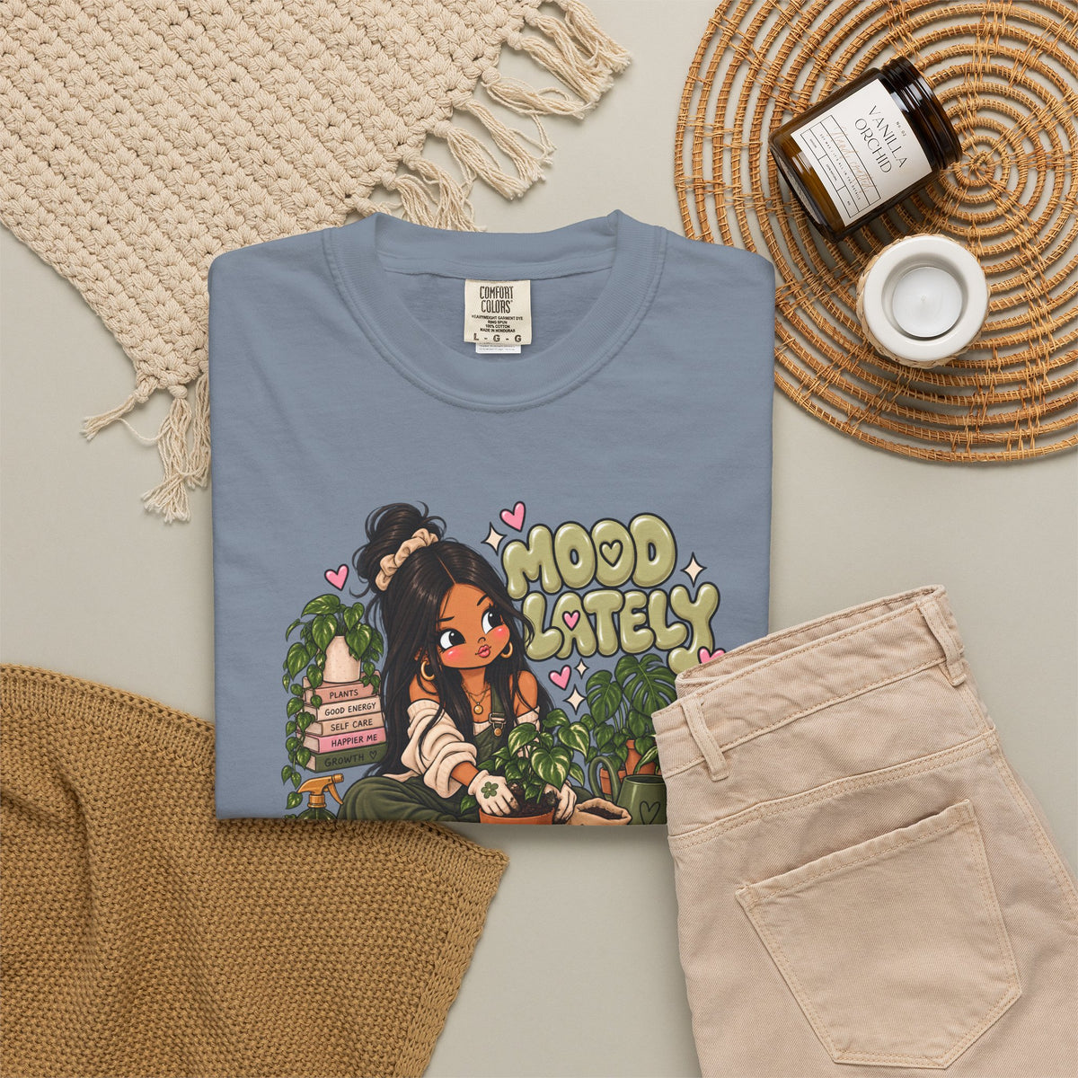 Plant Lady T-Shirt — 'Plant Baby' Cute Girl with Houseplants Graphic Tee