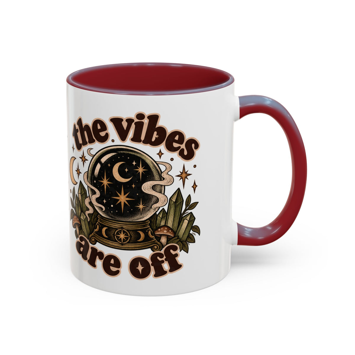 The Vibes Are Off Mug — Crystal Ball Mystical Ceramic Coffee Mug