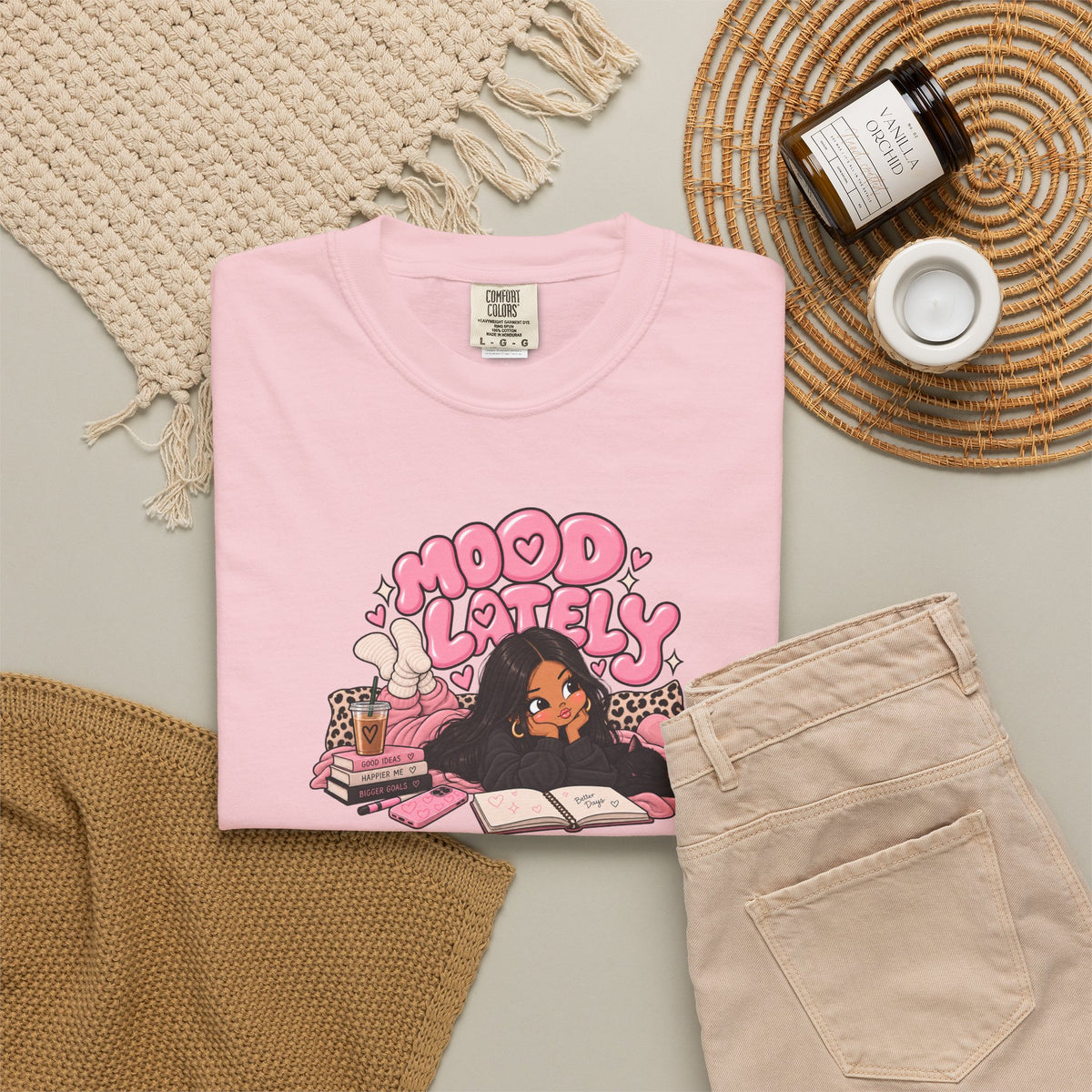 Mood Lately Graphic T-Shirt — Cozy Study Vibes