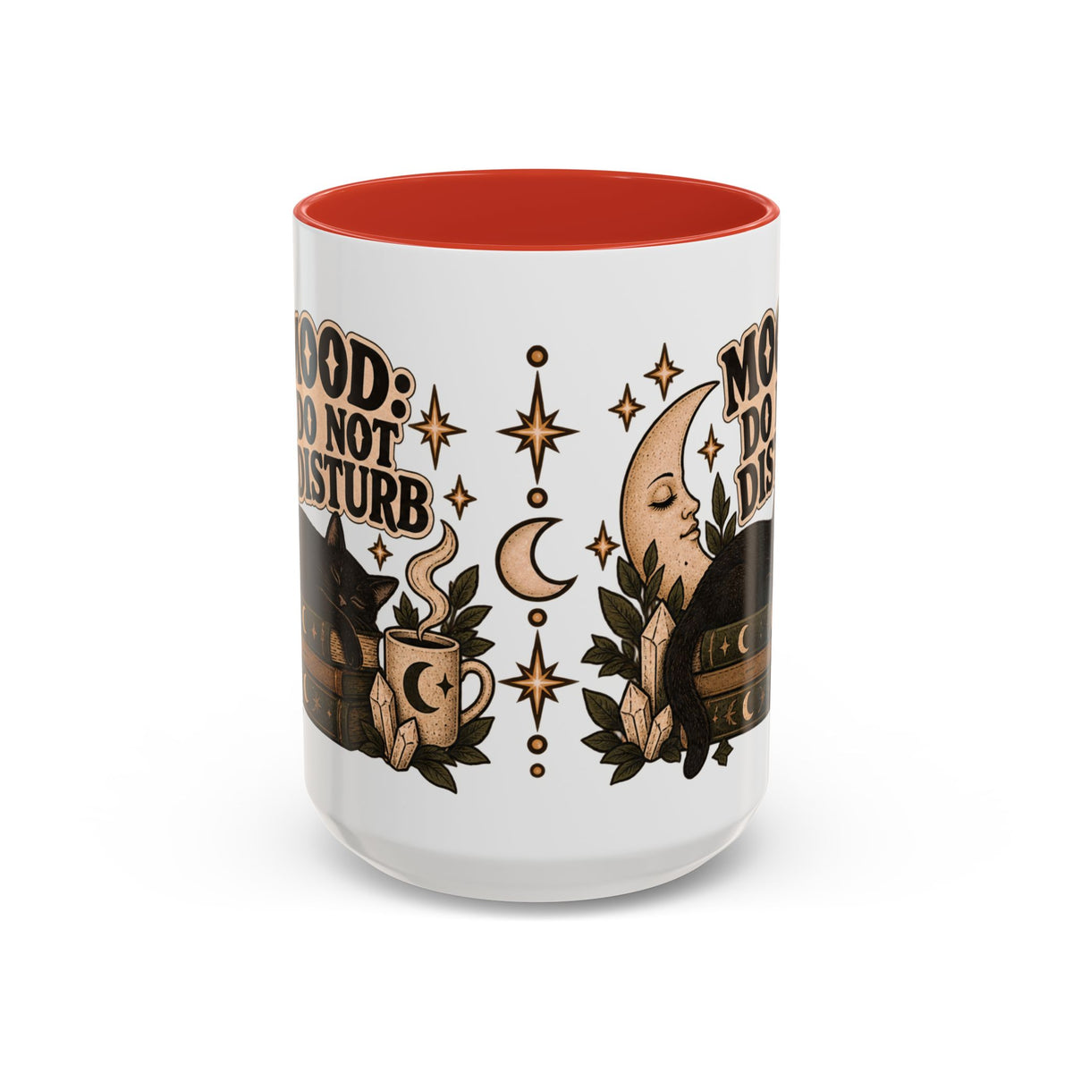 Mood: Do Not Disturb Mug — Sleepy Cat & Moon Ceramic Coffee Mug