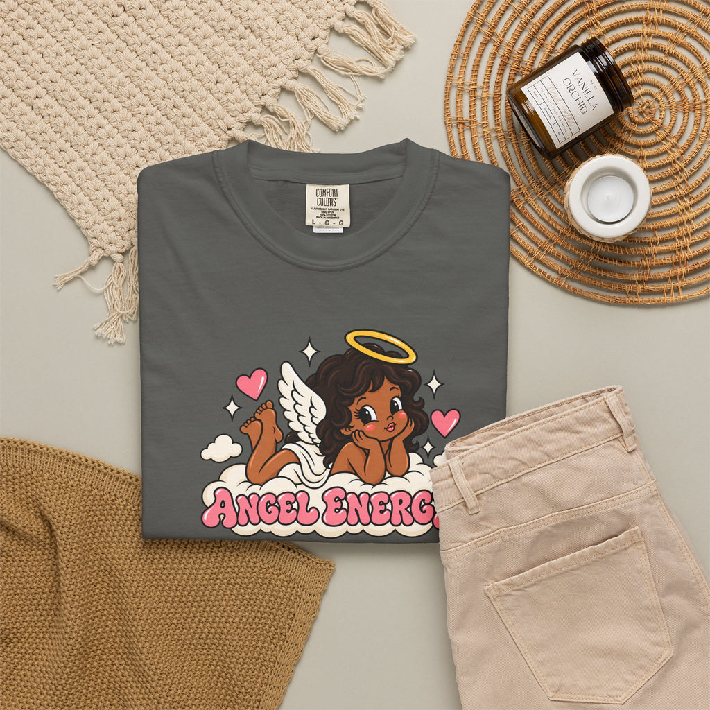 Angel Energy T-Shirt — Cute Retro Angel Graphic Tee